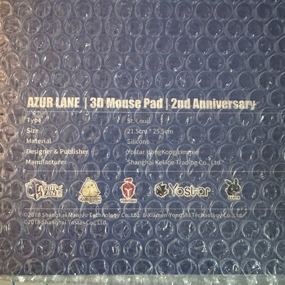 Azur Lane - St. Louis 3D Mouse Pad 2nd Anniversary Brand New Unused - Picture 4 of 4
